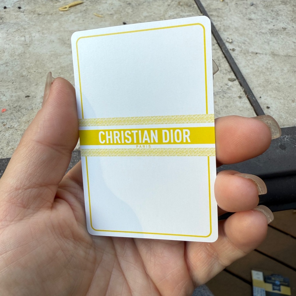 Dior Yellow three of Spades Playing Card - Picture 2 of 2